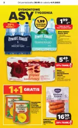 Gazetka promocyjna Netto - Artykuły spożywcze - Gazetka - ważna od 04.11 do 04.11.2023 - strona 2 - produkty: Mus, Gra, Papier, Papier toaletowy, LANA, Syrop, Brzoskwinie, Woda, Kiełbasa, Kiełbasa śląska