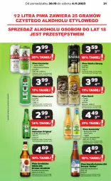 Gazetka promocyjna Netto - Artykuły spożywcze - Gazetka - ważna od 04.11 do 04.11.2023 - strona 21 - produkty: Piwa, Piwo, Gin, Gra, Somersby, Kasztelan, Heineken, Warka, Mango, Kozel, Lech Premium
