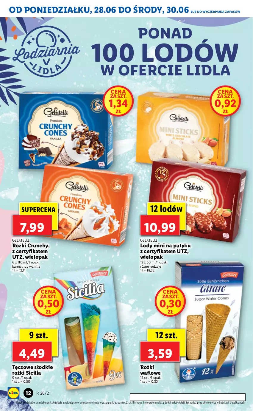 Gazetka promocyjna Lidl - GAZETKA - ważna 28.06 do 30.06.2021 - strona 12 - produkty: Lody