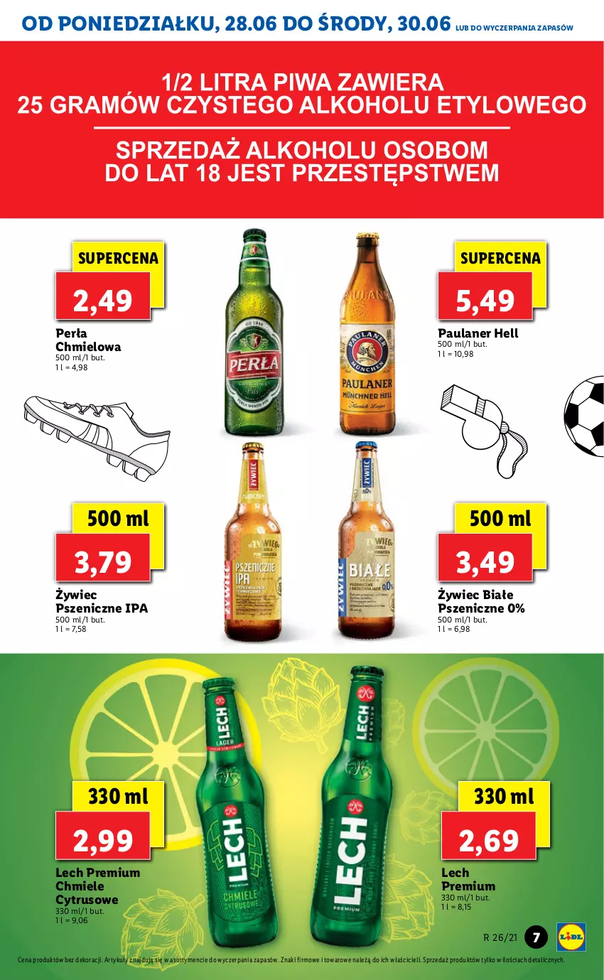 Gazetka promocyjna Lidl - GAZETKA - ważna 28.06 do 30.06.2021 - strona 7 - produkty: Lech Premium, Perła