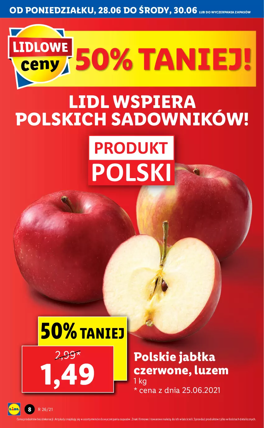 Gazetka promocyjna Lidl - GAZETKA - ważna 28.06 do 30.06.2021 - strona 8 - produkty: Jabłka