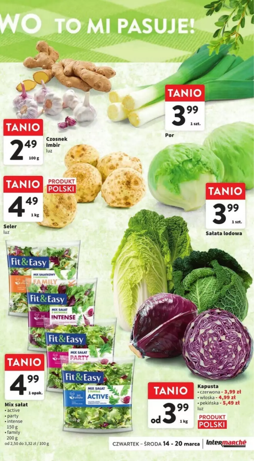 Gazetka promocyjna Intermarche - ważna 14.03 do 20.03.2024 - strona 9 - produkty: Fa, Por, Sałat