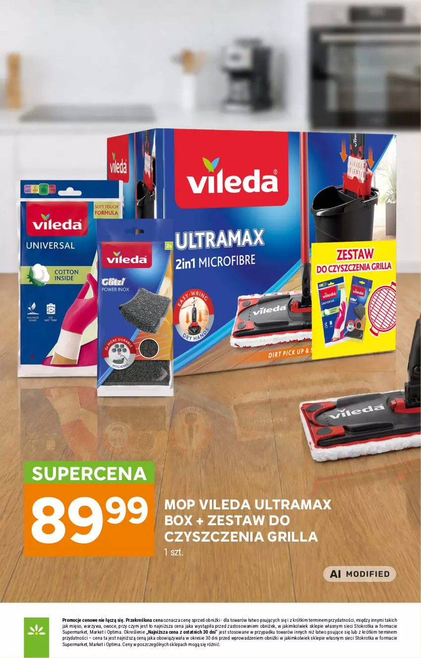 Gazetka promocyjna Stokrotka - Supermarket - ważna 13.08 do 19.08.2026 - strona 45 - produkty: Grill, Mięso, Mop, Optima, Owoce, Rama, Vileda, Warzywa