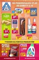Gazetka promocyjna Aldi - Gazetka - ważna od 02.10 do 02.10.2021 - strona 1 - produkty: Twaróg, Mielonka tyrolska, Kawa, Ziemniaki, Tera, Oranżada, Ariel, Kiełbasa