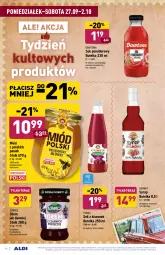 Gazetka promocyjna Aldi - Gazetka - ważna od 02.10 do 02.10.2021 - strona 16 - produkty: Dawtona, Sok, Por, Tera, Dżem, Miód, Syrop, Sok pomidorowy, Nektar, Imbir
