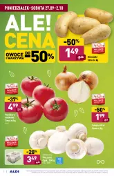 Gazetka promocyjna Aldi - Gazetka - ważna od 02.10 do 02.10.2021 - strona 2 - produkty: Piec, Cebula, Warzywa, Ziemniaki, Owoce, Pomidory