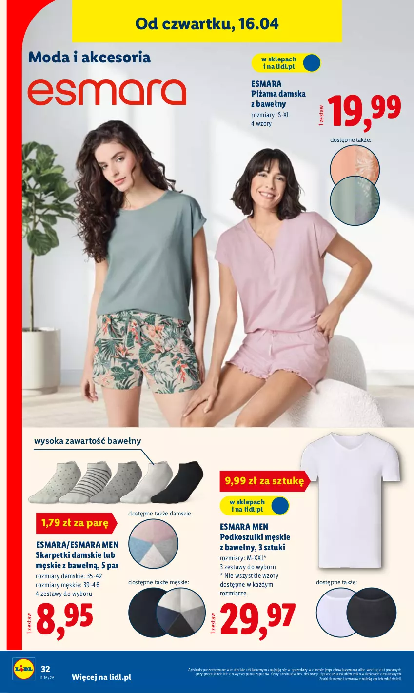 Gazetka promocyjna Lidl - Katalog ważny od 13.04 - ważna 13.04 do 18.04.2026 - strona 38 - produkty: Karp, Kosz, Moda, Piżama, Skarpetki, Sok