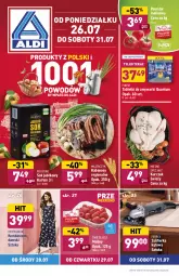 Gazetka promocyjna Aldi - Gazetka - ważna od 31.07 do 31.07.2021 - strona 1 - produkty: Kurczak, Sok, Finish, Tablet, Szlifierka kątowa, Mięsne specjały, Tera, Sok jabłkowy, Maliny, Kombinezon, Szlifierka, Kabanos, Zmywarki, Tabletki do zmywarki, Pomidor malinowy, Fa