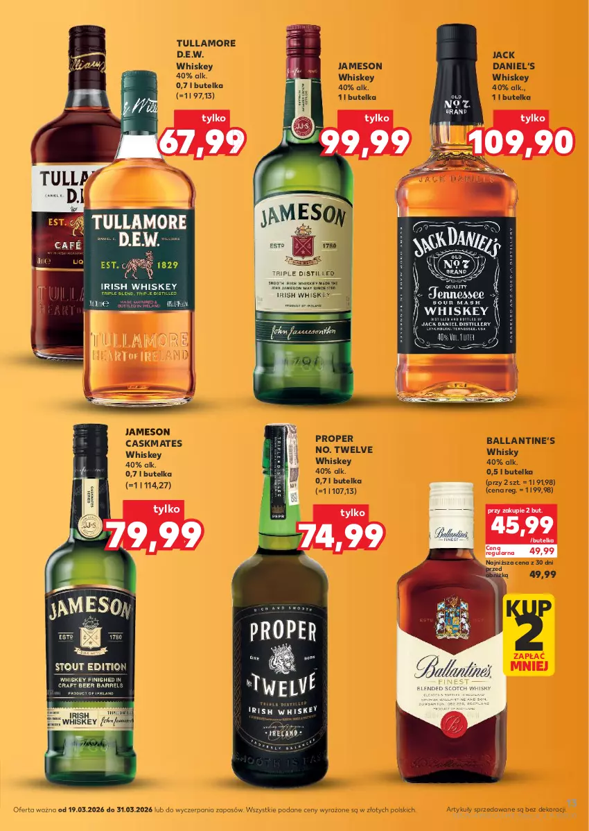 Gazetka promocyjna Kaufland - Barek Kauflandu - ważna 19.03 do 31.03.2026 - strona 13 - produkty: Jameson, Whiskey, Whisky