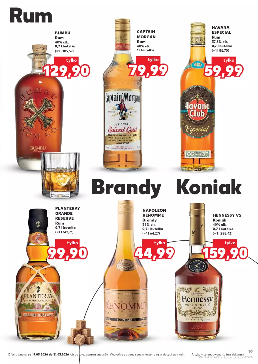 Gazetka promocyjna Kaufland - Barek Kauflandu - ważna 19.03 do 31.03.2026 - strona 19 - produkty: Brandy, Captain Morgan, Gra, Leon, Oleo, Rum, Ser, Tera