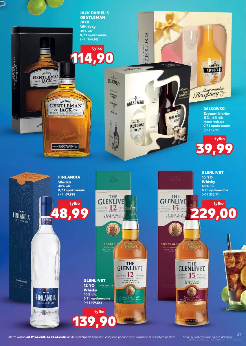 Gazetka promocyjna Kaufland - Barek Kauflandu - ważna 19.03 do 31.03.2026 - strona 21 - produkty: Finlandia, Likier, Whiskey, Whisky, Wódka