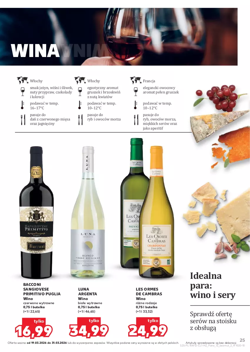Gazetka promocyjna Kaufland - Barek Kauflandu - ważna 19.03 do 31.03.2026 - strona 25 - produkty: Nuty, Ser, Wino, Wino białe, Wino czerwone