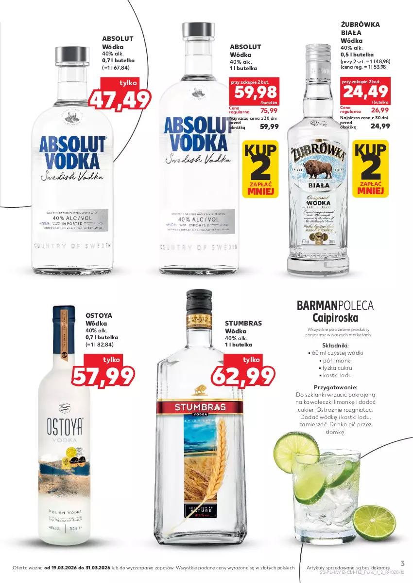 Gazetka promocyjna Kaufland - Barek Kauflandu - ważna 19.03 do 31.03.2026 - strona 3 - produkty: Absolut, Cukier, Inka, Kawa, Lanki, Wódka