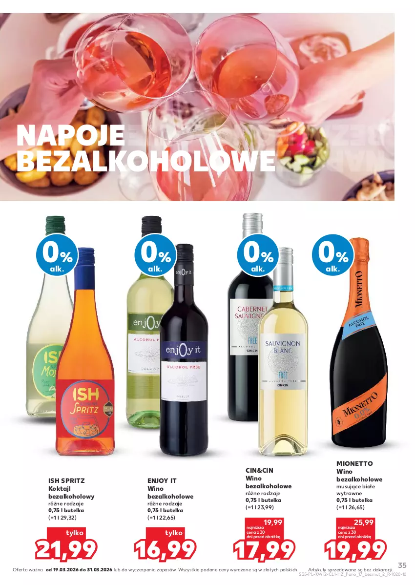 Gazetka promocyjna Kaufland - Barek Kauflandu - ważna 19.03 do 31.03.2026 - strona 35 - produkty: Mionetto, Mus, Napoje, Wino, Wino bezalkoholowe