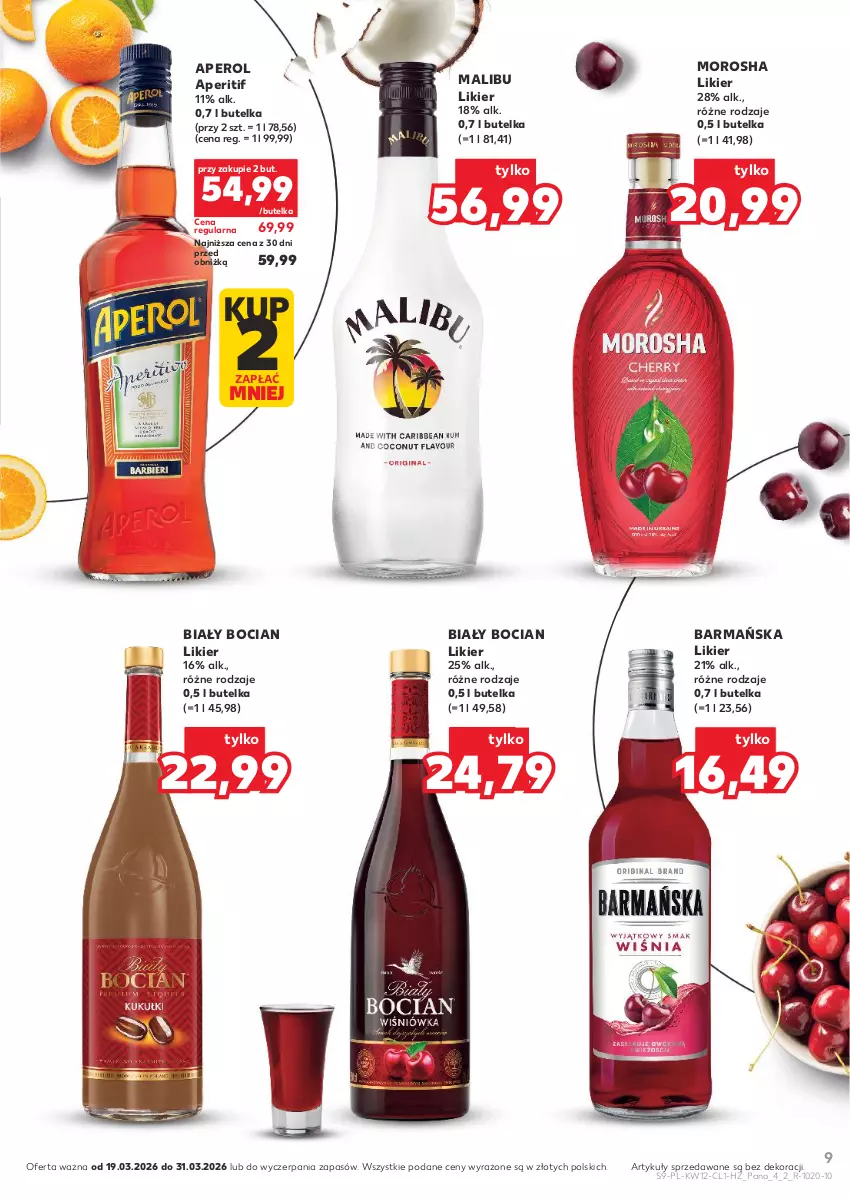 Gazetka promocyjna Kaufland - Barek Kauflandu - ważna 19.03 do 31.03.2026 - strona 9 - produkty: Aperol, Biały Bocian, Likier, Malibu