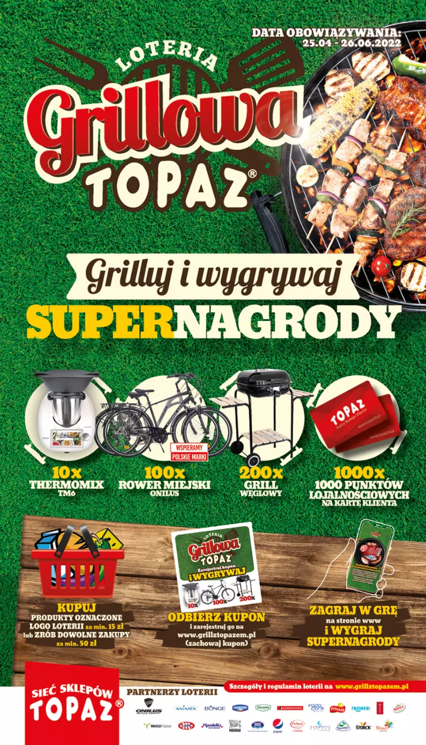 Gazetka promocyjna Topaz - Gazetka - ważna 21.04 do 27.04.2022 - strona 2 - produkty: Grill, Gry, Top