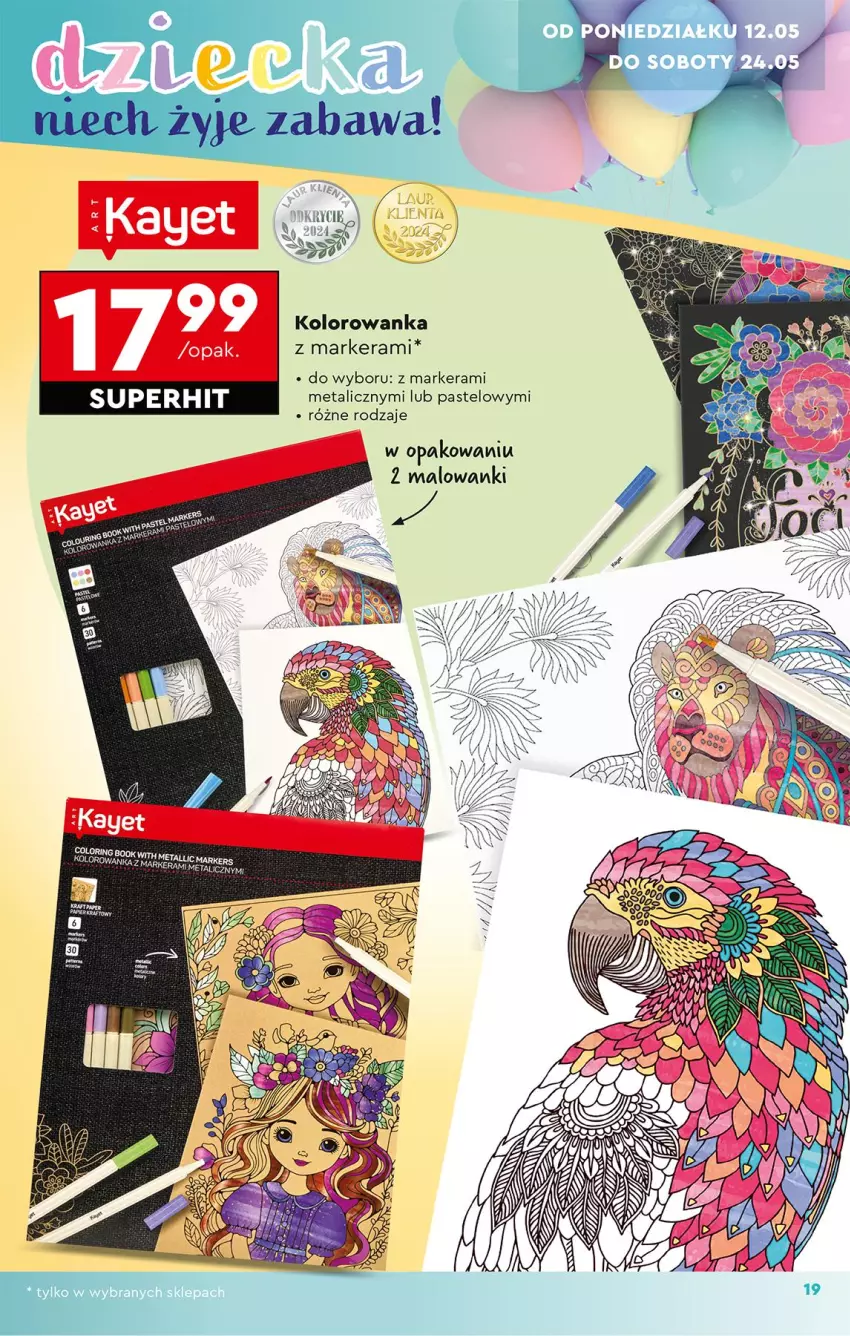 Gazetka promocyjna Biedronka - Okazje Tygodnia - ważna 10.05 do 24.05.2025 - strona 21 - produkty: Kolorowanka, Marker
