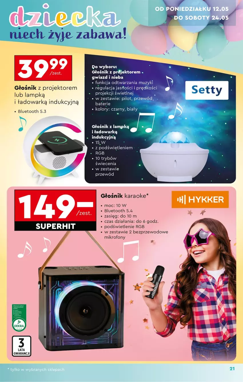 Gazetka promocyjna Biedronka - Okazje Tygodnia - ważna 10.05 do 24.05.2025 - strona 23 - produkty: Głośnik, Mikrofon, Przewód