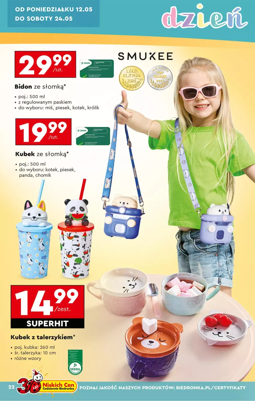 Gazetka promocyjna Biedronka - Okazje Tygodnia - ważna 10.05 do 24.05.2025 - strona 24 - produkty: Fa, Kotek, Królik, Kubek, Panda, Talerz, Talerzyk