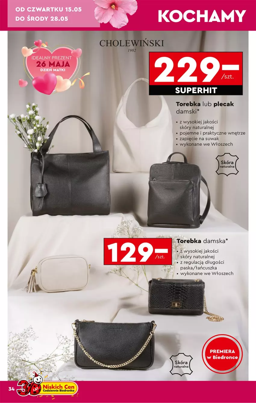 Gazetka promocyjna Biedronka - Okazje Tygodnia - ważna 10.05 do 24.05.2025 - strona 36 - produkty: Plecak, Sok, Torebka