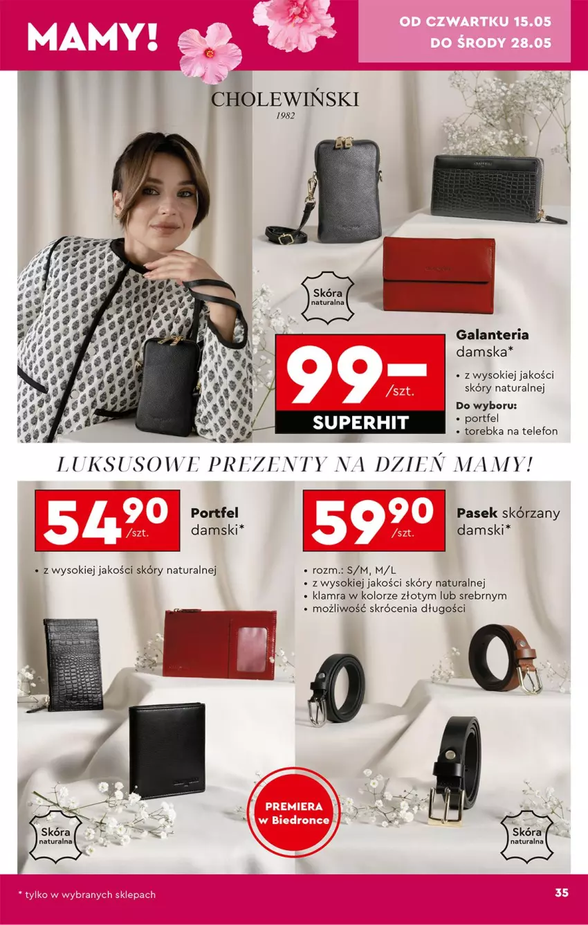 Gazetka promocyjna Biedronka - Okazje Tygodnia - ważna 10.05 do 24.05.2025 - strona 37 - produkty: Gala, Galanteria, Pasek, Por, Sok, Telefon, Torebka
