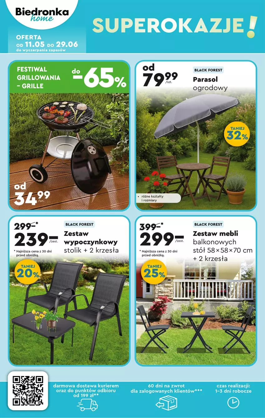 Gazetka promocyjna Biedronka - Okazje Tygodnia - ważna 10.05 do 24.05.2025 - strona 48 - produkty: EPEE, Lack, Parasol, Stół