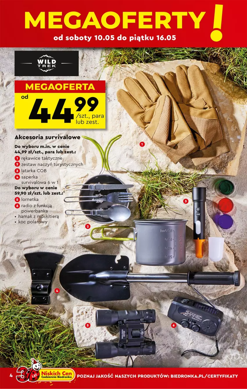 Gazetka promocyjna Biedronka - Okazje Tygodnia - ważna 10.05 do 24.05.2025 - strona 6 - produkty: Hama, Koc, Latarka, Powerbank, Rękawice, Tarka