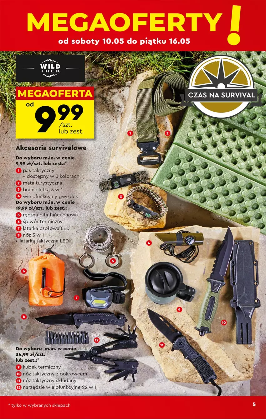 Gazetka promocyjna Biedronka - Okazje Tygodnia - ważna 10.05 do 24.05.2025 - strona 7 - produkty: Bransoletka, Kubek, Kubek termiczny, Latarka, Tarka
