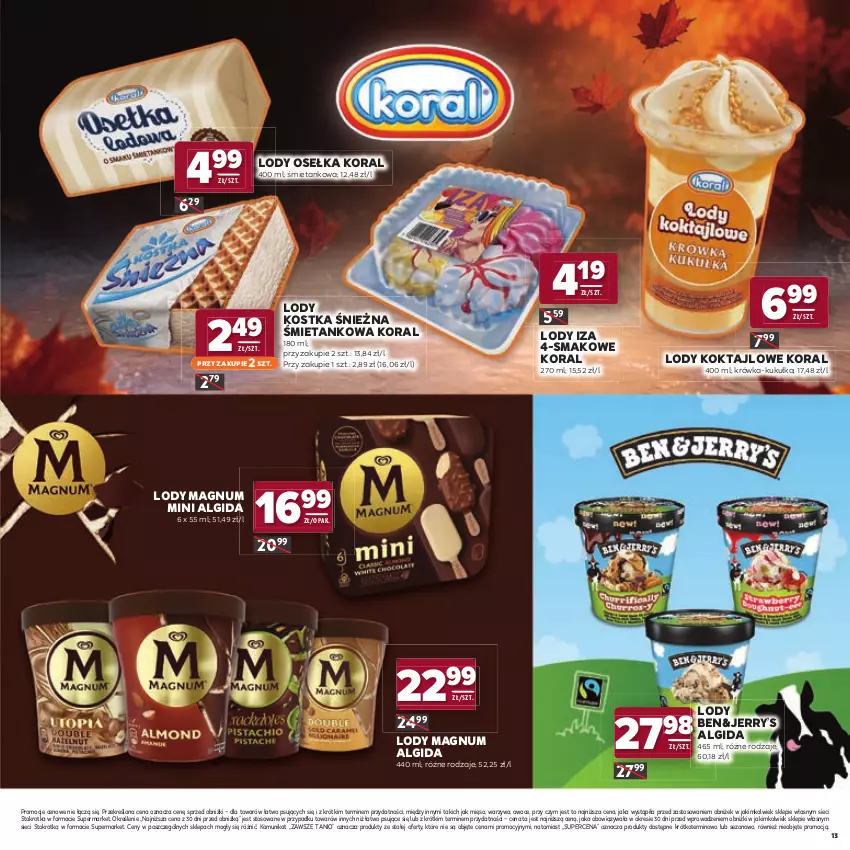 Gazetka promocyjna Stokrotka - Katalog Jesienne Inspiracje! - ważna 15.10 do 28.10.2026 - strona 13 - produkty: Algida, LG, Lody, Mięso, Owoce, Warzywa