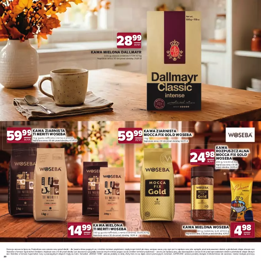 Gazetka promocyjna Stokrotka - Katalog Jesienne Inspiracje! - ważna 15.10 do 28.10.2026 - strona 20 - produkty: Dallmayr, Kawa, Kawa mielona, Kawa rozpuszczalna, Mięso, Mocca Fix Gold, Owoce, Warzywa, Woseba