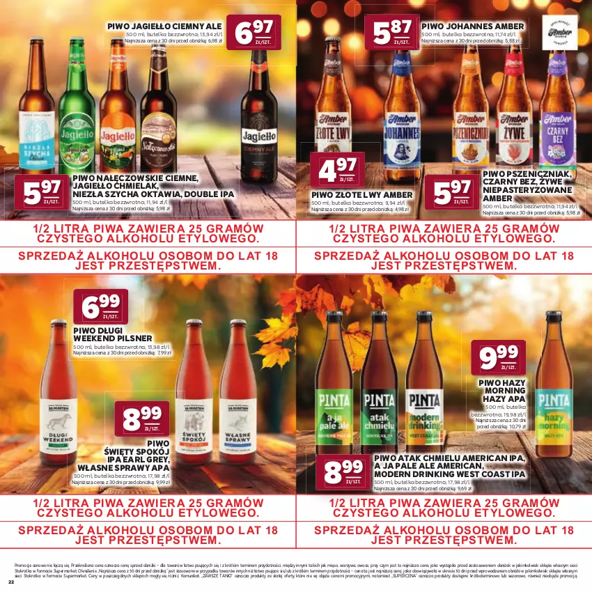 Gazetka promocyjna Stokrotka - Katalog Jesienne Inspiracje! - ważna 15.10 do 28.10.2026 - strona 22 - produkty: Earl Grey, Gra, Mięso, Owoce, Piwa, Piwo, Warzywa