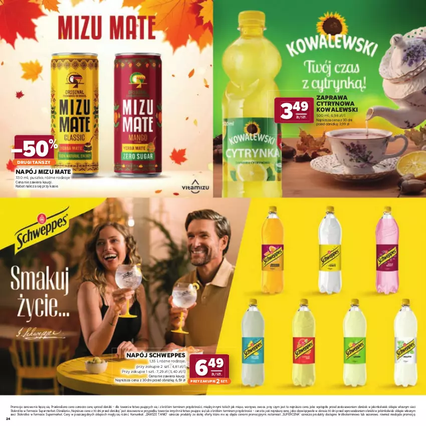 Gazetka promocyjna Stokrotka - Katalog Jesienne Inspiracje! - ważna 15.10 do 28.10.2026 - strona 24 - produkty: Mięso, Napój, Owoce, Schweppes, Warzywa