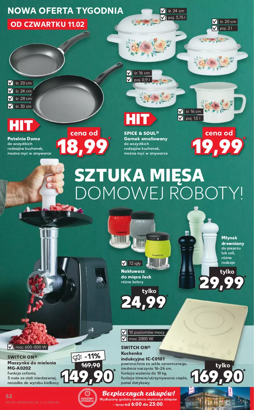 Gazetka promocyjna Kaufland - OFERTA TYGODNIA - ważna 11.02 do 17.02.2021 - strona 52 - produkty: Fa, Garnek, Maszynka, Maszynka do mielenia, Młynek, Noż, Patelnia, Piec, Pieprz, Robot, Szynka, Tera