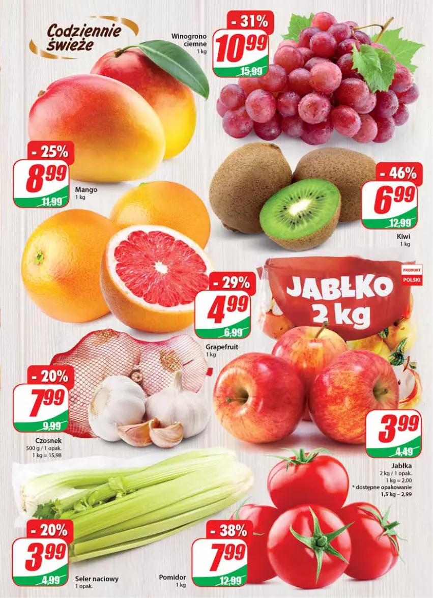 Gazetka promocyjna Dino - Gazetka - ważna 08.02 do 14.02.2023 - strona 15 - produkty: Czosnek, Jabłka, Mango, Seler naciowy