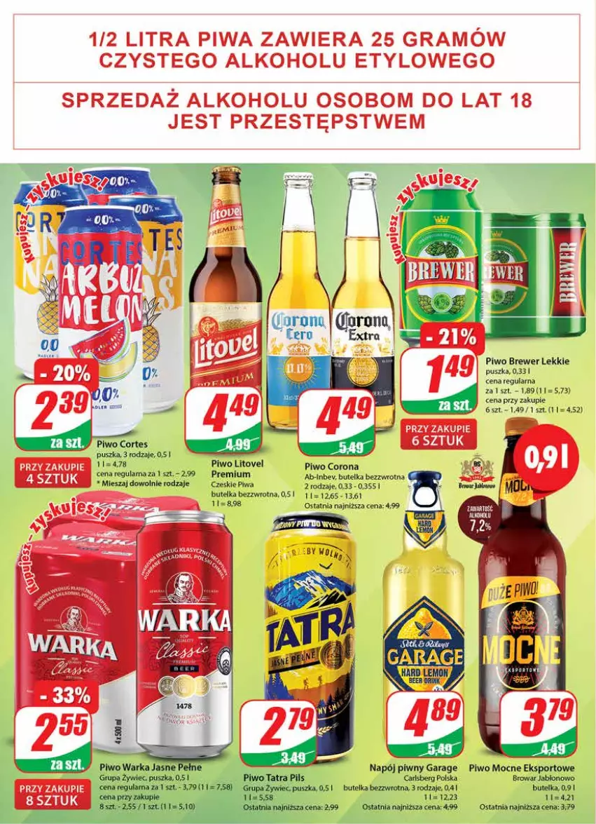 Gazetka promocyjna Dino - Gazetka - ważna 08.02 do 14.02.2023 - strona 20 - produkty: Carlsberg, Napój, Piwa, Piwo, Por, Sport