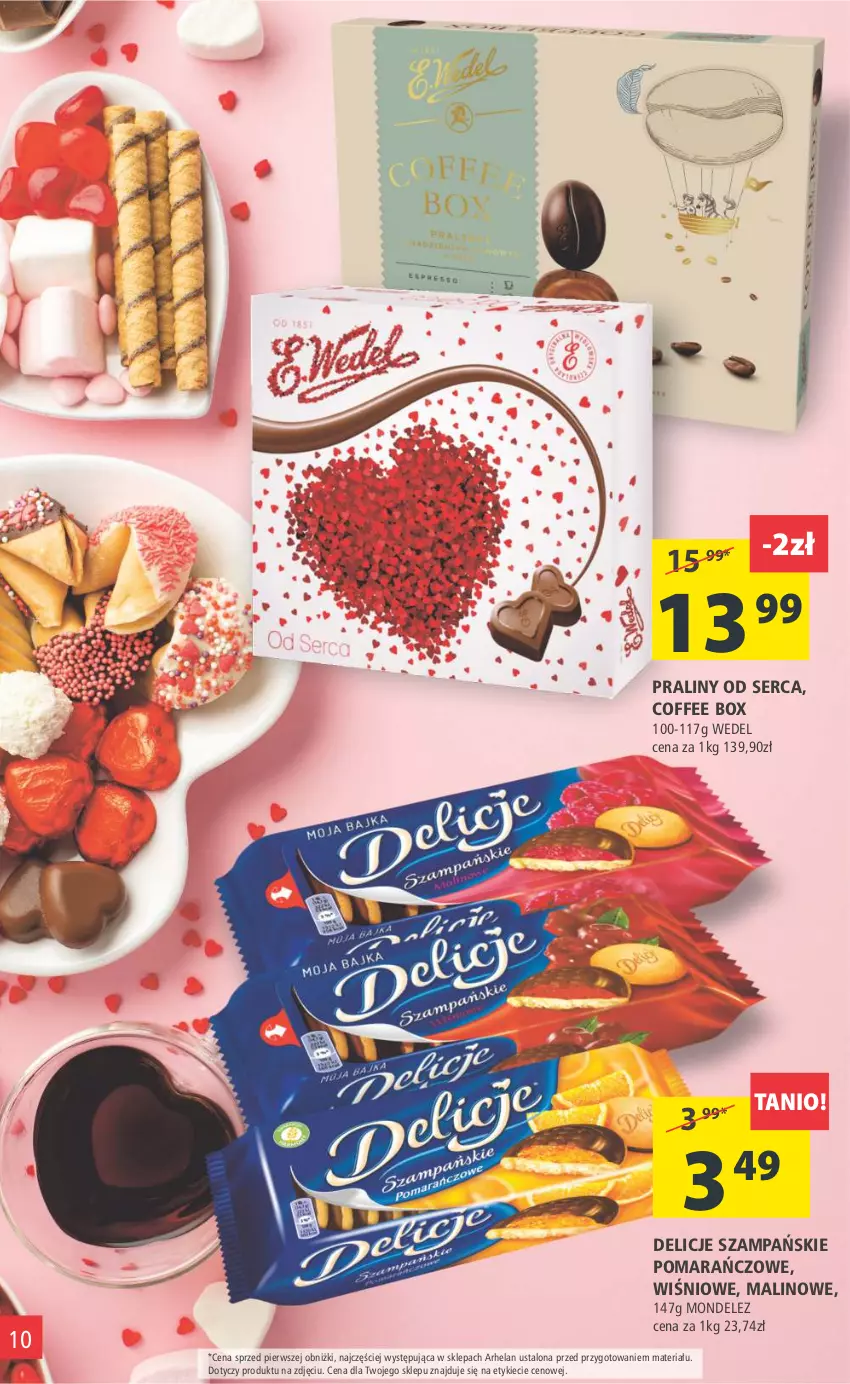 Gazetka promocyjna Arhelan - Gazetka - ważna 13.01 do 22.01.2023 - strona 10 - produkty: Delicje, Praliny, Ser