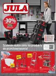 Gazetka promocyjna Jula - Gazetka - Gazetka - ważna od 29.01 do 29.01.2023 - strona 1 - produkty: Sok, Drabina, Telefon, Rama, Skrzynka narzędziowa, Szal, Pojemnik, Tera, Regał, Wózek, Pojemnik do przechowywania