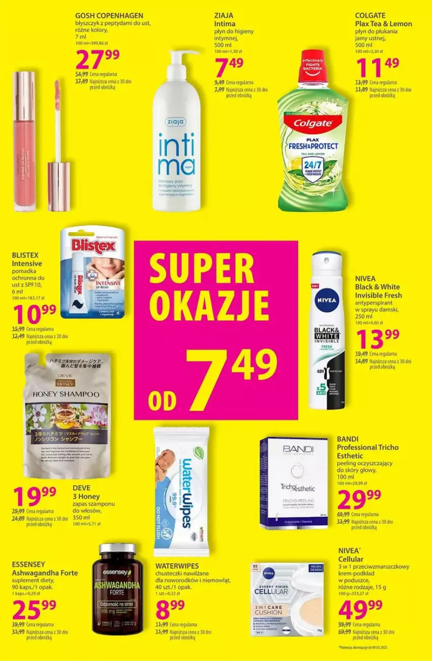 Gazetka promocyjna Hebe - ważna 30.01 do 16.02.2025 - strona 11 - produkty: Bandi, Chusteczki, Colgate, Gosh, HP, Lack, LG, Mars, Nivea, Peeling, Płyn do higieny intymnej, Płyn do płukania, Płyn do płukania jamy ustnej, Podkład, Suplement diety, Szampon, Waga, Ziaja