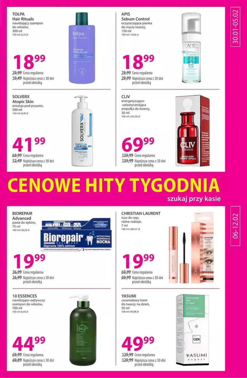 Gazetka promocyjna Hebe - ważna 30.01 do 16.02.2025 - strona 3 - produkty: Biorepair, Control, Emulsja, Fa, Gaga, Laur, Pianka do mycia twarzy, Szampon, Tołpa, Top, Tusz