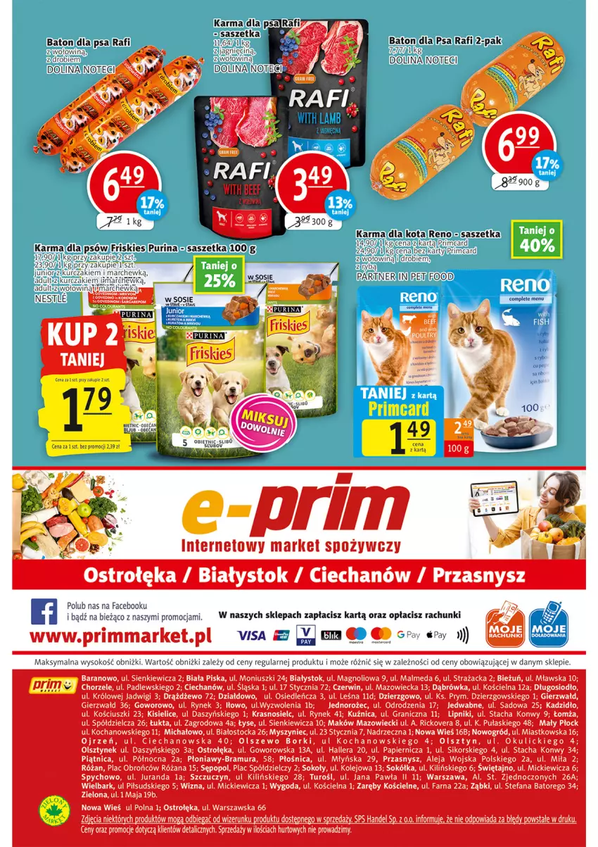 Gazetka promocyjna Prim Market - ważna 24.11 do 30.11.2022 - strona 16 - produkty: Baton, Baton dla psa, Fa, Friskies, Kurczak, Pur, Purina, Wołowina