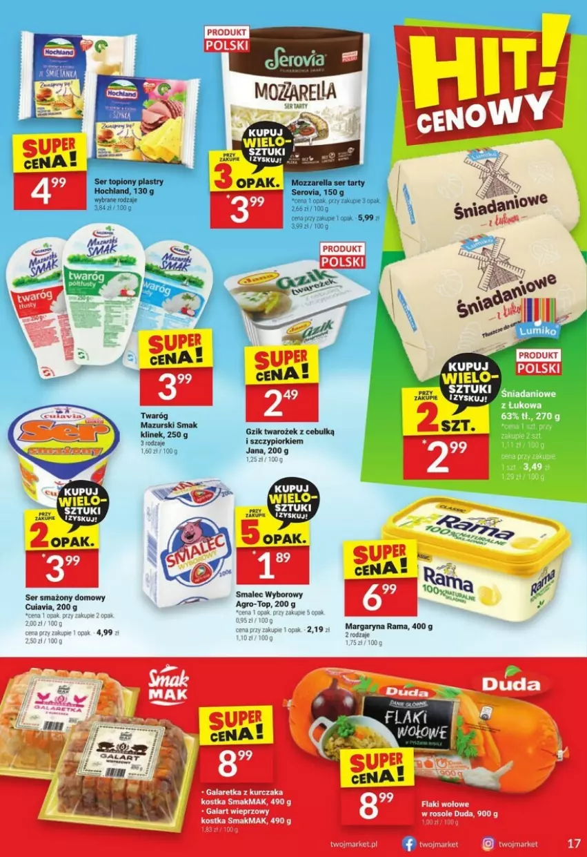 Gazetka promocyjna Twoj Market - ważna 04.10 do 10.10.2023 - strona 9 - produkty: Danio, Margaryna, Rama, Ser, Smalec, Top