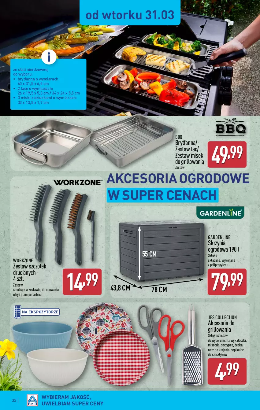 Gazetka promocyjna Aldi - Pełna oferta - ważna 30.03 do 04.04.2026 - strona 32 - produkty: Fa, Grill, Noż, Szczypce