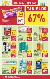 Gazetka promocyjna Aldi - Pełna oferta - Gazetka - ważna od 04.04 do 04.04.2026 - strona 28 - produkty: Nivea Men, Olejek pod prysznic, Mus, Gra, Płyn do płukania jamy ustnej, Listerine, Papier, Tablet, Balsam do ciała, Pasta do zębów, Papier toaletowy, Lacalut, Płyn do płukania, Ręcznik, Tabletki musujące, Chusteczki, Gillette, Suplement diety, Olej, Antyperspirant, Nivea
