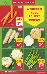 Gazetka promocyjna Aldi - Pełna oferta - Gazetka - ważna od 04.04 do 04.04.2026 - strona 4 - produkty: Kalafior, Pietruszka, Seler korzeń