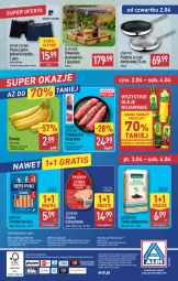 Gazetka promocyjna Aldi - Pełna oferta - Gazetka - ważna od 04.04 do 04.04.2026 - strona 48 - produkty: Banany, Kujawski, Sok, Ser, Por, Gra, Polędwiczka wieprzowa, Sokołów, Parówki, Mięsne specjały, O nas, Szynka konserwowa, Szynka, Morliny, Pierre Cardin, Biuro, Patelnia, Olej, Berlinki, Bokserki