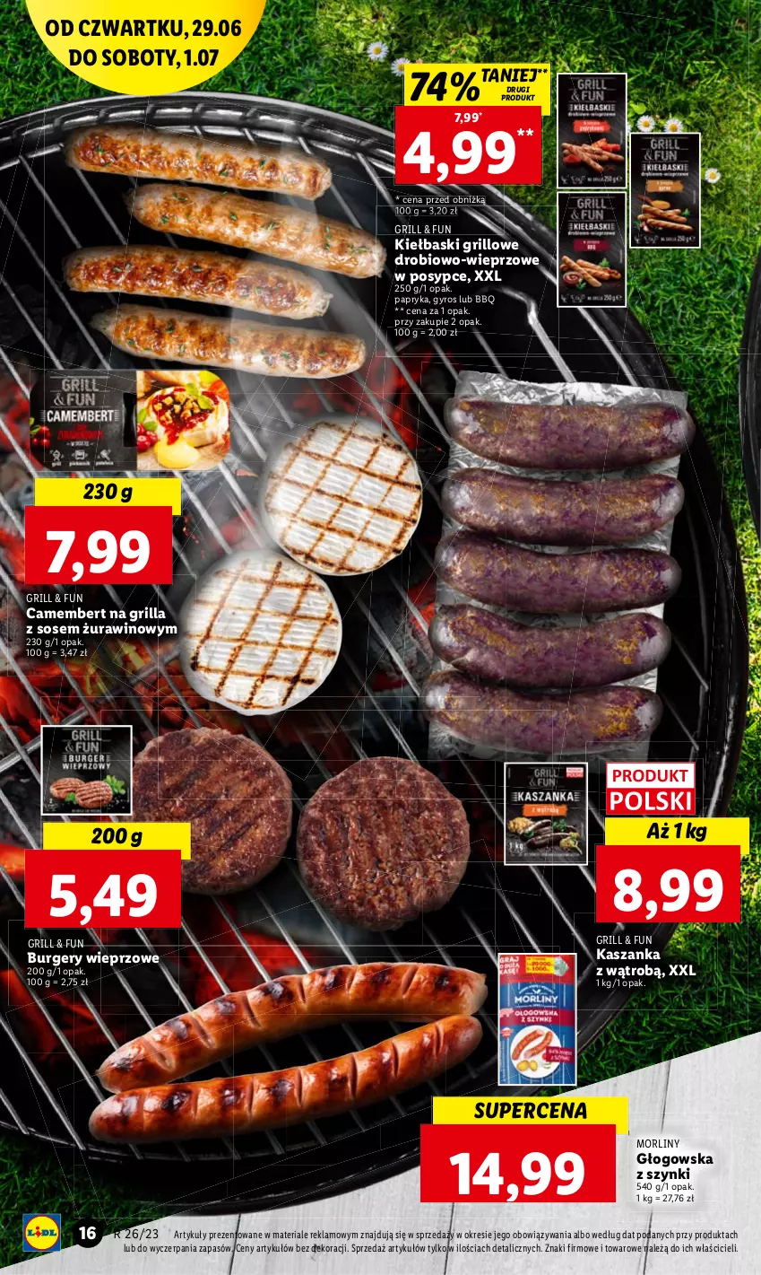 Gazetka promocyjna Lidl - GAZETKA - ważna 29.06 do 01.07.2023 - strona 22 - produkty: Gyros, Kasza, Kaszanka, Papryka, Sos