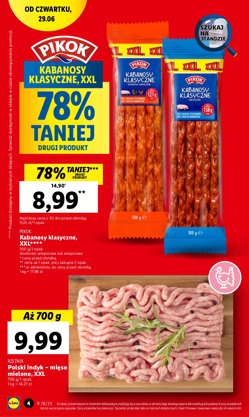 Gazetka promocyjna Lidl - GAZETKA - ważna 29.06 do 01.07.2023 - strona 4 - produkty: Mięso