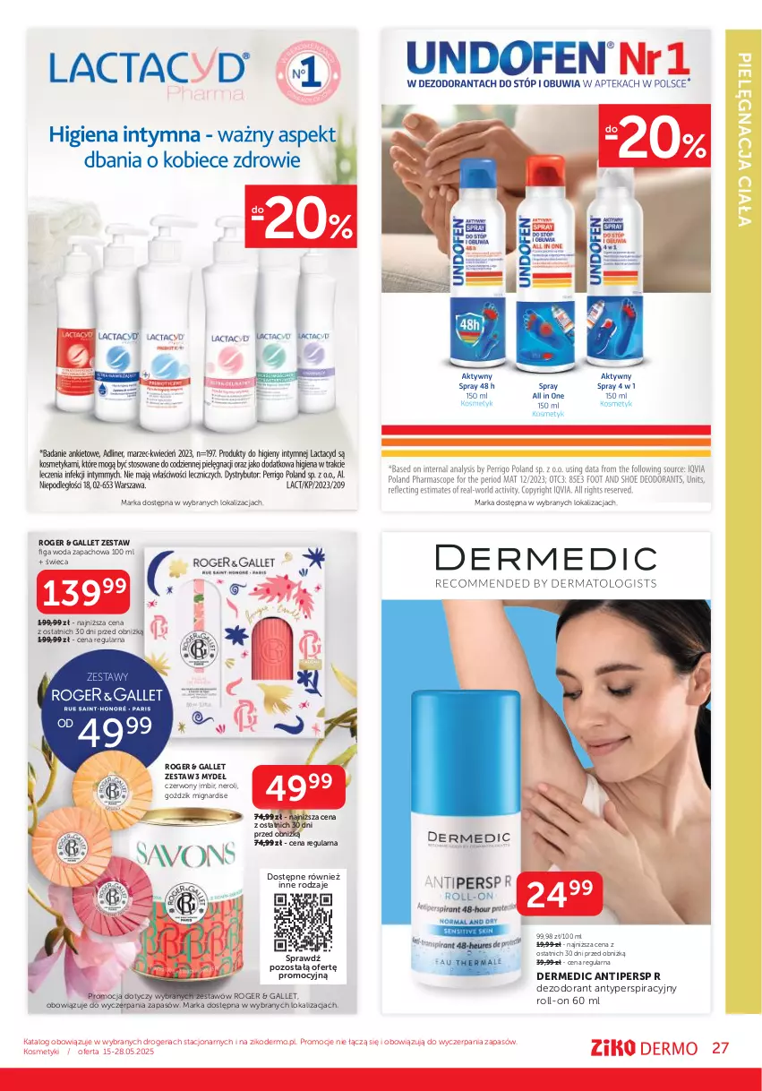 Gazetka promocyjna Ziko - Gazetka Ziko Dermo - ważna 15.05 do 28.05.2025 - strona 27 - produkty: Dermedic, Dezodorant, Imbir, Woda