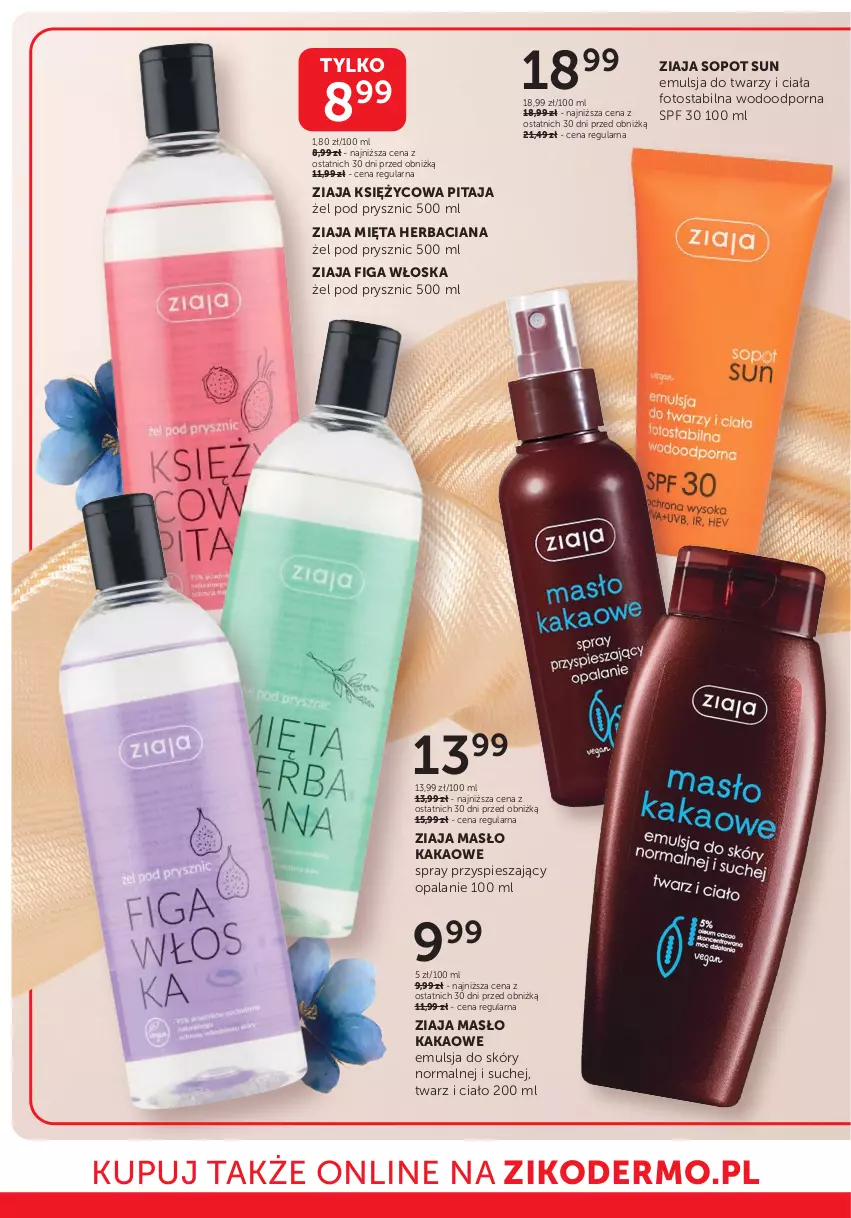 Gazetka promocyjna Ziko - Gazetka Ziko Dermo - ważna 15.05 do 28.05.2025 - strona 4 - produkty: Emulsja, Kakao, Masło, Mięta, Por, Ziaja