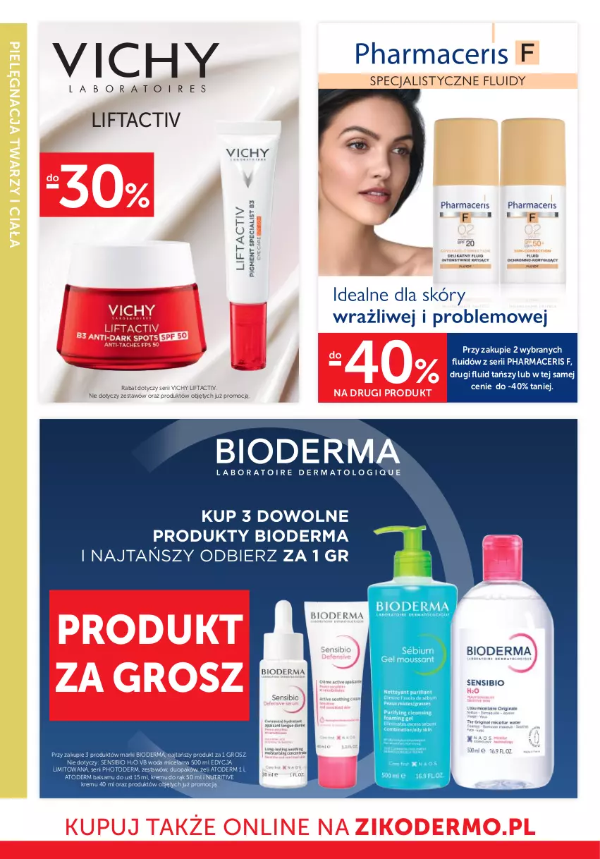 Gazetka promocyjna Ziko - Gazetka Ziko Dermo - ważna 15.05 do 28.05.2025 - strona 8 - produkty: Acer, Atoderm, Bioderma, Pharmaceris, Ser, Vichy, Woda, Woda micelarna